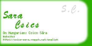 sara csics business card
