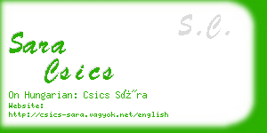 sara csics business card